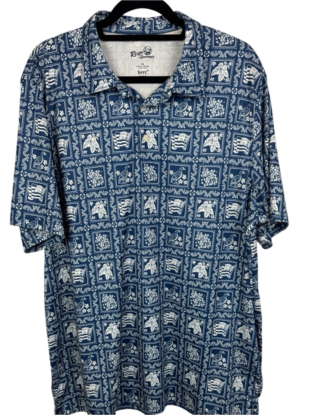 Reyn Spooner brrr performance polo Men's Shirt 2XL